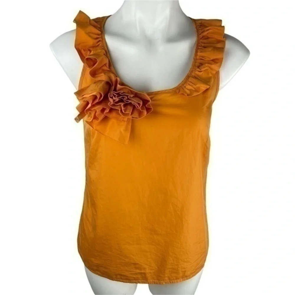 J.Crew Sleeveless Top Women Sz. 2 Orange